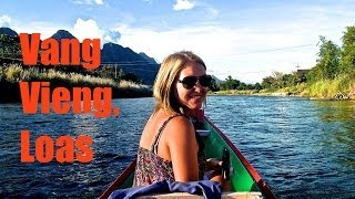 Boat ride in Vang Vieng, Laos