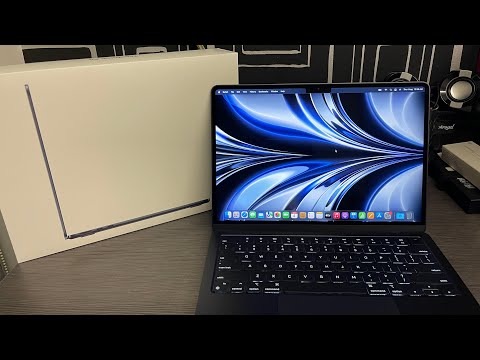 Apple MacBook Air 13.6” inch with M2 chip Unboxing + First Boot Up (Midnight)