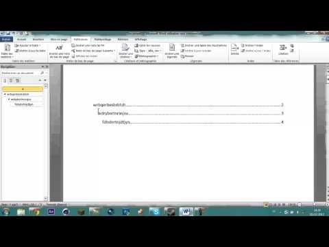 comment construire un sommaire dans word