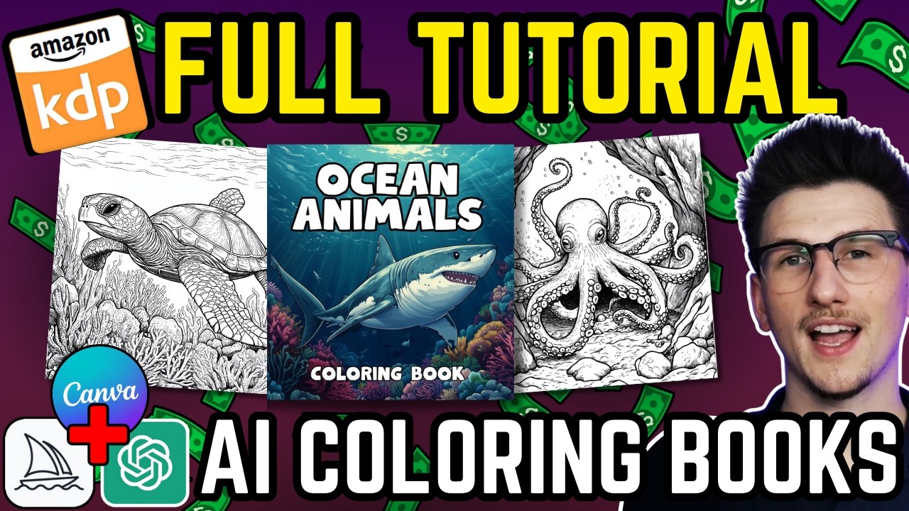 Create and Sell Your Coloring Book on Amazon KDP - AI and Canva Tutorial for Beginners