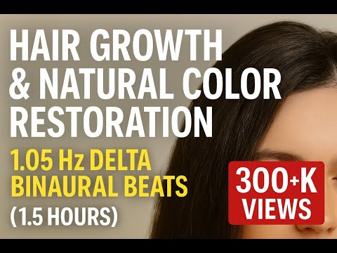 Hair Growth & Natural Color Restoration | 1.05 Hz Delta Binaural Beats (1.5 Hours | Headphones)