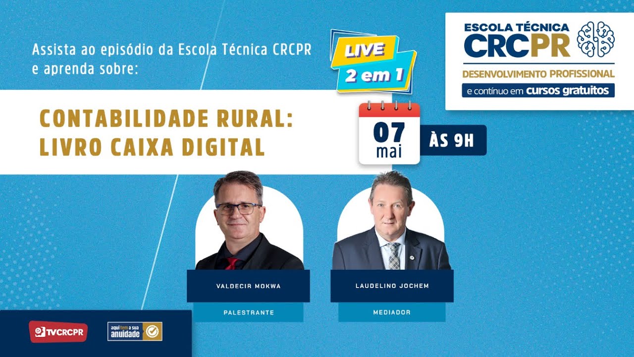 Escola Técnica CRCPR - Contabilidade Rural:  Livro Caixa Digital