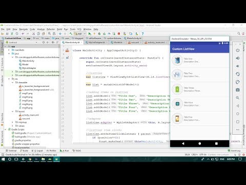 Custom ListView with item click listener (Kotlin) - Android Studio Tutorial