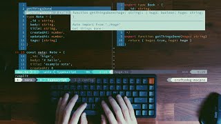 How I built my product alone（00:00:38 - 00:01:46） - My vim setup to speed up JavaScript coding for my Electron and React Native apps