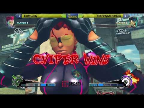 Elements Fighting Games Challenge #4 - USF4 - LF - LushyLushy vs HiHiPuffyAmiYumiGuy