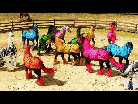 Arthur Morgan Discovers and Tames All Colors of Celestrina Horses at MacFarlane's Ranch!