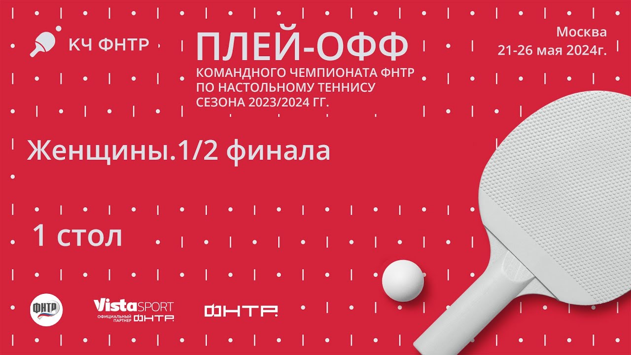 Плей-офф командного чемпионата ФНТР сезона 2023/2024. Полуфиналы. 1 стол. 23.05.24