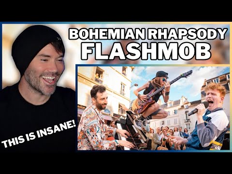 Metal Vocalist First Time Reaction - The most INSANE Bohemian Rhapsody Flashmob you will ever see!!