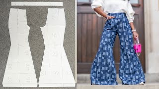 I Made FLARE PANTS With Front Pockets | Kim Dave