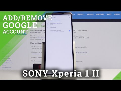 How to Manage Google Account on SONY Xperia 1 II – Add and Remove Google Account