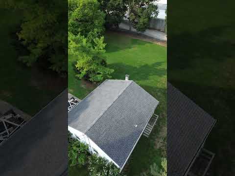 Full roof drone transformation from tear-off to finished roof — Shelby Roofing Services