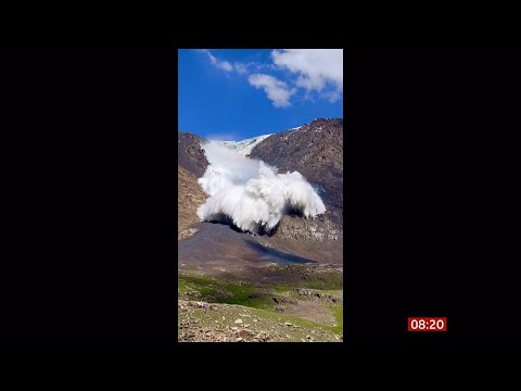 British tourists survive huge avalanche in Tian Shan mountains of Kyrgyzstan (lucky escape)