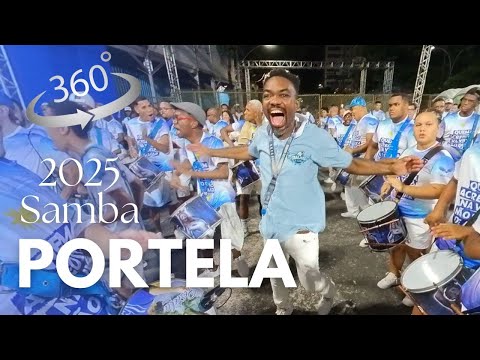 Inside the Bateria Portela, Repique de bossa starting the samba 2025, 360°