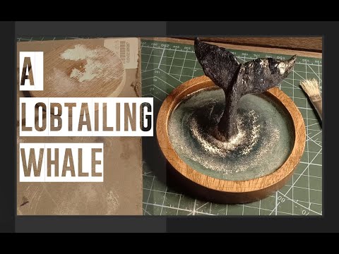 A Lobtailing Whale // Resin Art // Sculpture // Polymer Clay