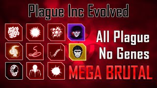 Plague Inc Evolved | All Plague Mega Brutal No Genes Compilation