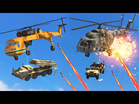 Realistic Helicopter Shootdowns & Crashes with Ragdolls 😱 Teardown Movie