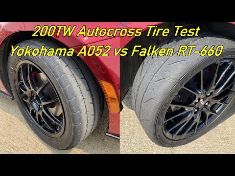 Autocross 200TW Tire Testing, Yokohama A052 vs Falken RT-660, 2019 Mazda Miata Club, SCCA C-Street