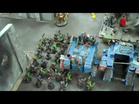 Orks vs Deathguard 01 Warhammer 40K Battle Report (ruined city)