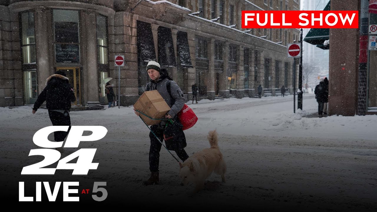 Winter storm watch and cold warning in effect for Toronto | CP24 Live at Five for Jan. 23, 2026