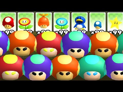 What happens if Multiple Poison Mushroom use Marios Power-Ups?