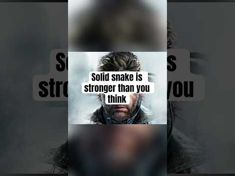 Solid snake is stronger than you think #retrojo #metalgear #solidsnake #strongerthanyouthink #konami
