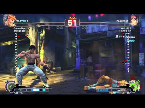 GamerBee [Adon] vs kuku815 [Fei] SSF4 Japanese Online Ranked Matches - TRUE-HD