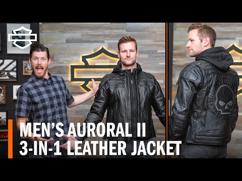 Harley-Davidson Men's Auroral II 3-in-1 Leather Motorcycle Jacket Overview