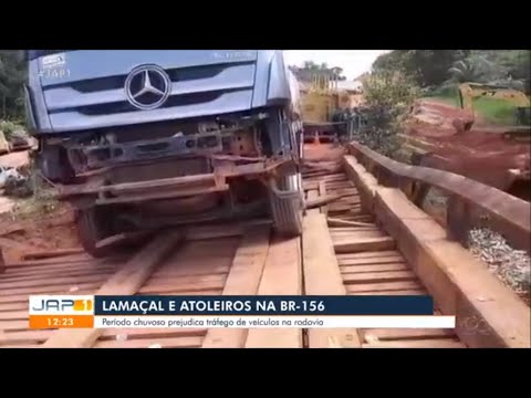 Período chuvoso gera lamaçal e atoleiros na BR 156