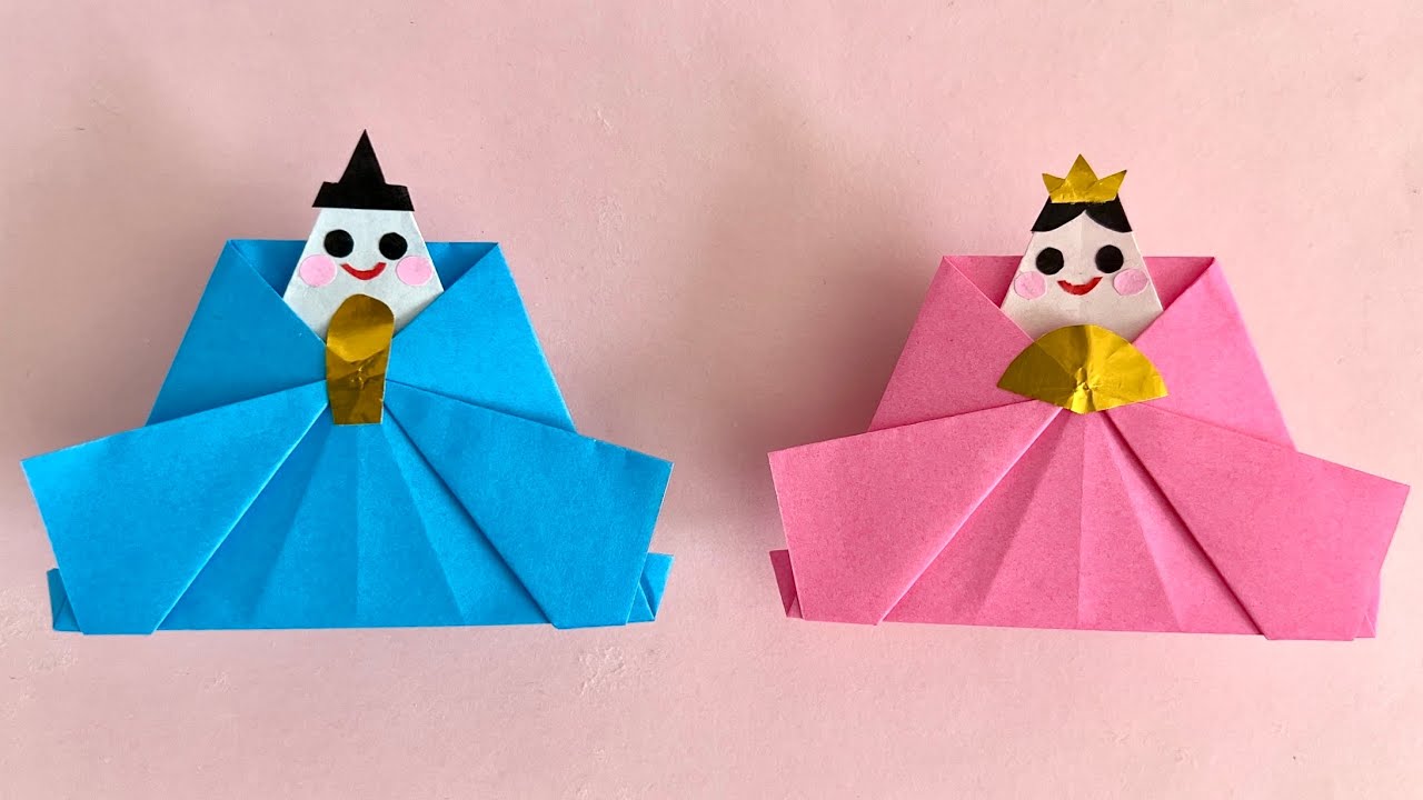 折り紙 簡単 可愛い おひなさま 折り方 ひな祭り お雛様