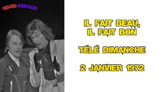 Claude François - Il fait beau, il fait bon | Télé dimanche, 2 janvier 1972