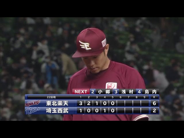 【5回裏】切れ味抜群!! イーグルス・辛島が5回2失点の好投!! 2020/10/29 L-E
