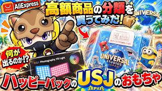 【アリエク】高額商品カテゴリーで買ってみた結果…！？USJハッピーパックの中身も開封！あんまん草でゴロゴロ