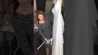 Wie man ein Brautkleid bügelt