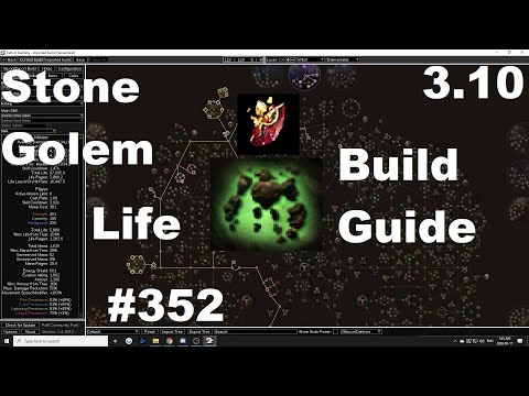 Stone Golem Full Build Guide (Life Version) Summoner Elementalist - 352