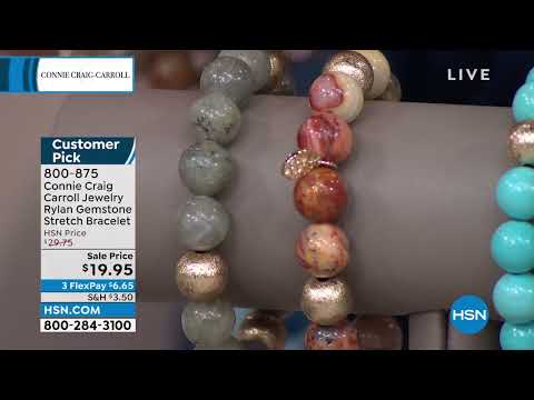 Connie Craig Carroll Jewelry Rylan Gemstone Bead Stretch...
