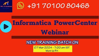 Informatica PowerCenter Webinar | Informatica PowerCenter Online Training |