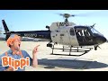 Blippi Explores A Police Helicopter Blippi Cars Trucks Vehicles Cartoon Moonbug Kids
