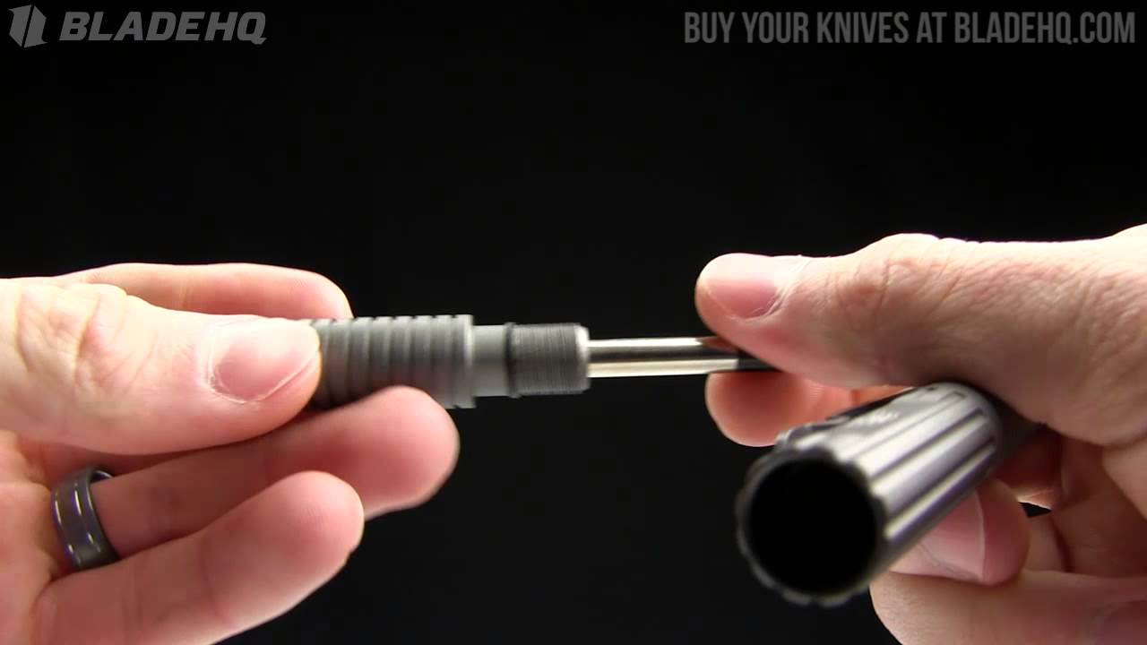 UZI Tactical Defender Pen 3 w/ Crown & Hand Cuff Key (Black) TACPEN-3