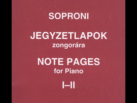 Soproni József: Jegyzetlapok, I. füzet, oktató kisfilm.