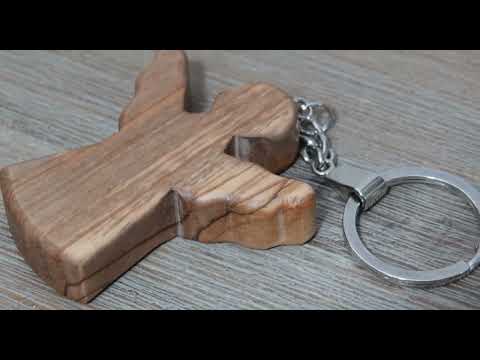 MC Trend Schlüsselanhänger Engel aus Olivenholz, Toller Schlüsselanhänger mit großem Engelmotiv und