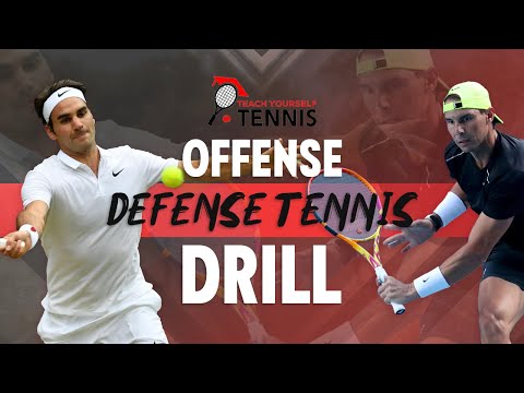 Offense Defense Tennis Drill