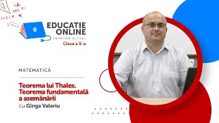 Teorema lui Thales. Teorema fundamentală a asemănării