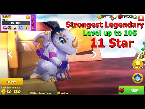 Strongest Legendary Sumo level up to 105 with 11 star-Dragon Mania Legends | Earth Ancient Event