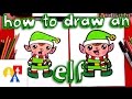 How To Draw A Cartoon Christmas Elf