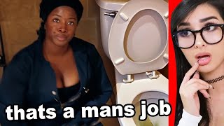 female plumber gets SHAMED by a man
