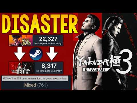 Yakuza Kiwami 3 is an ABSOLUTE DISASTER - DELISTING of OG, NEGATIVE Steam Reviews, LOW Player Counts