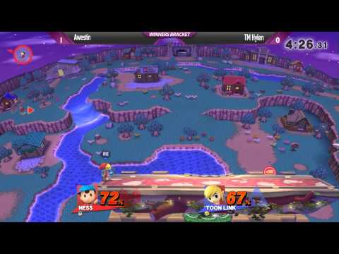 Shockwave 15 Smash 4 - Awestin (Ness) vs TM Hylen (Toon Link) - Winners Bracket