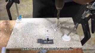 Keep-Nut installed in solid surface material