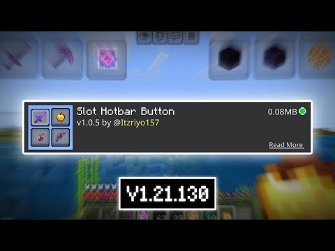 Slot Hotbar Buttons Mod For MCPE 1.21+ | Best PvP Pack 🔥