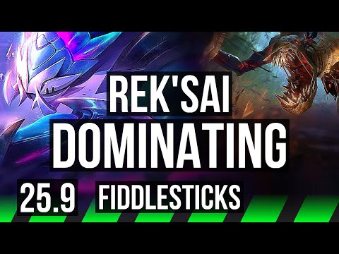 REK'SAI vs FIDDLESTICKS (JGL) | Rank 1 Rek'Sai, 71% winrate, Dominating | EUNE Challenger | 25.9